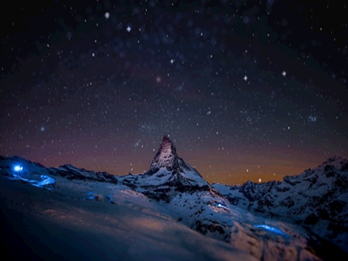 stars mountains