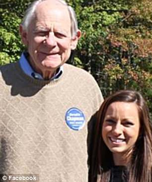 Meredith is pictured with her former boss, ex-Rep Mike Castle