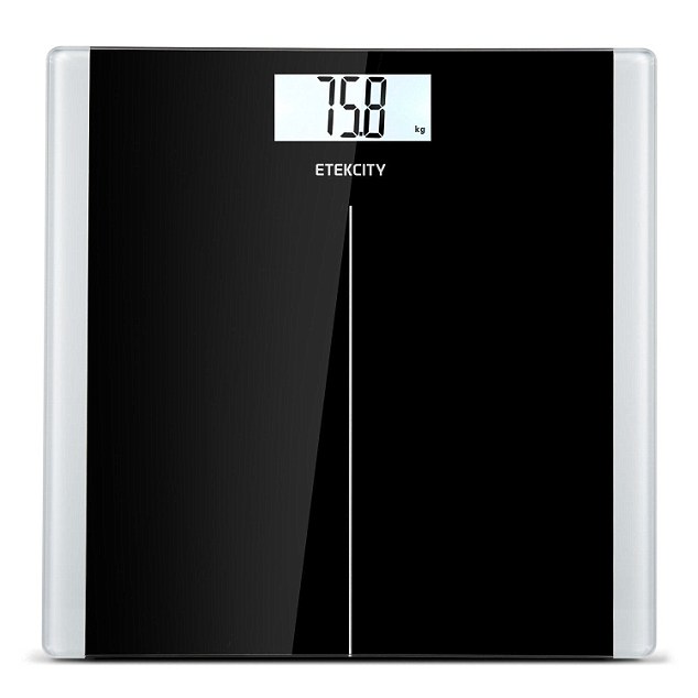 Hilary has been using her Etekcity High Precision Digital scale (pictured) for about 5 months.  She saw a discrepancy of up to five pounds between professional and home models 