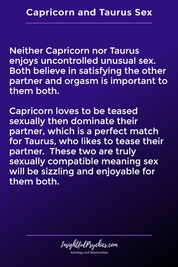 capricorn and taurus sexually compatible