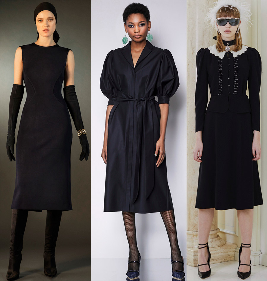 Элегантные черные платья 2020