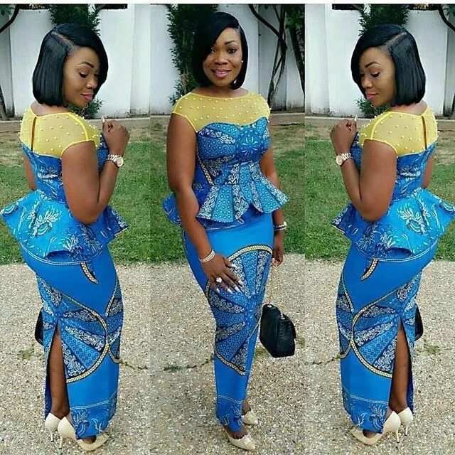 Fashion in Nigerian traditional styles - Ankara and lace