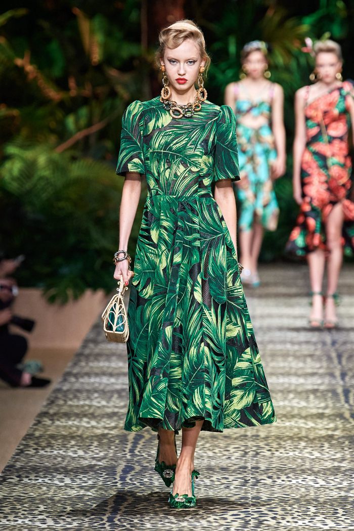 Модные принты платьев 2020. Коллекция Dolce & Gabbana