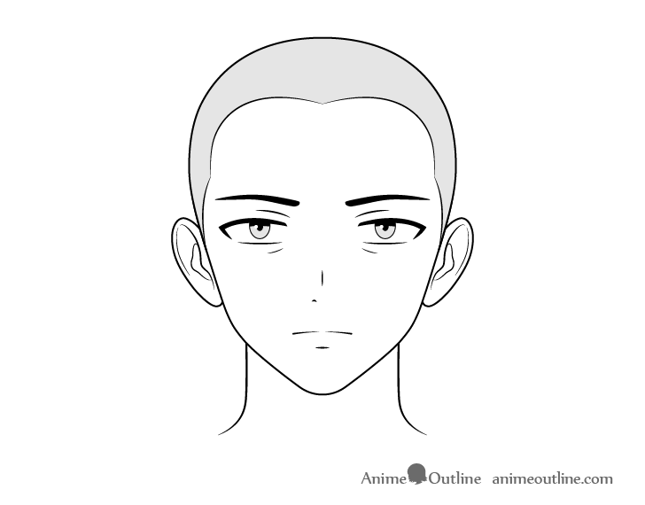 Anime henchman face drawing