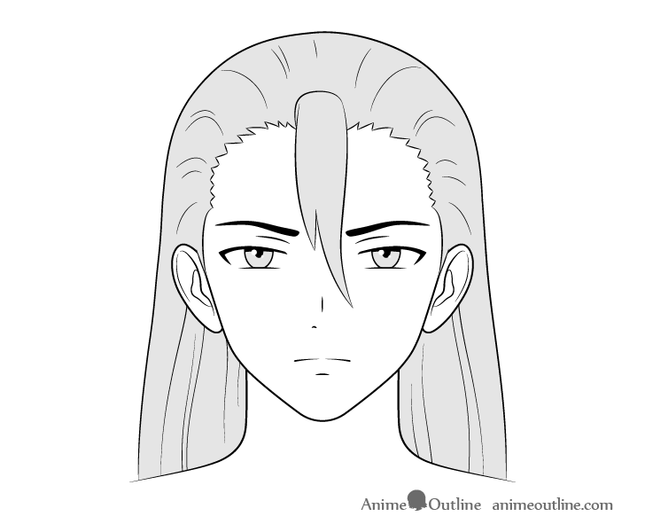 Anime villain guy face drawing