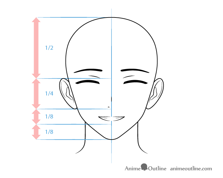 Anime wealthy male character smiling face drawing