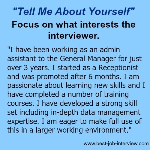 Tell me about yourself - what to focus on