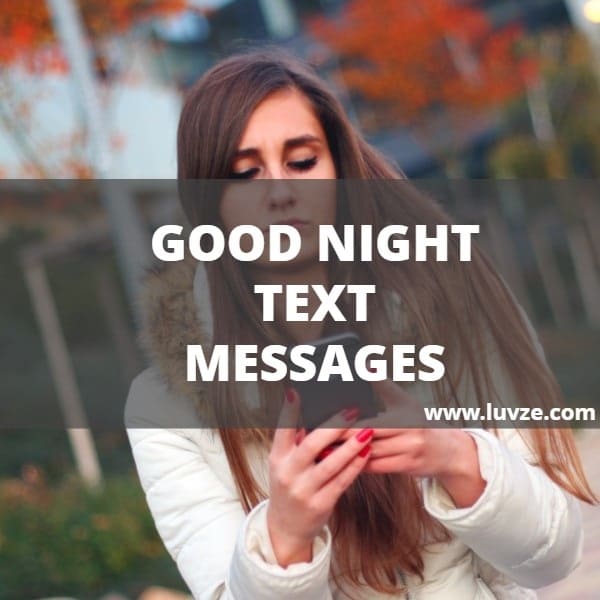 cute good night text messages for him or her