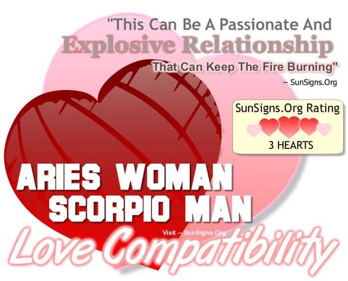 aries woman scorpio man compatibility. This Can Be A Passionate And Explosive Relationship.