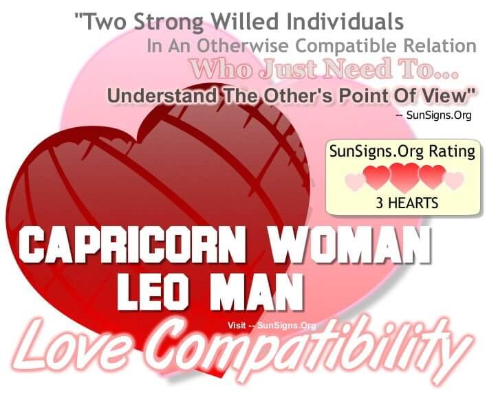 capricorn woman leo man