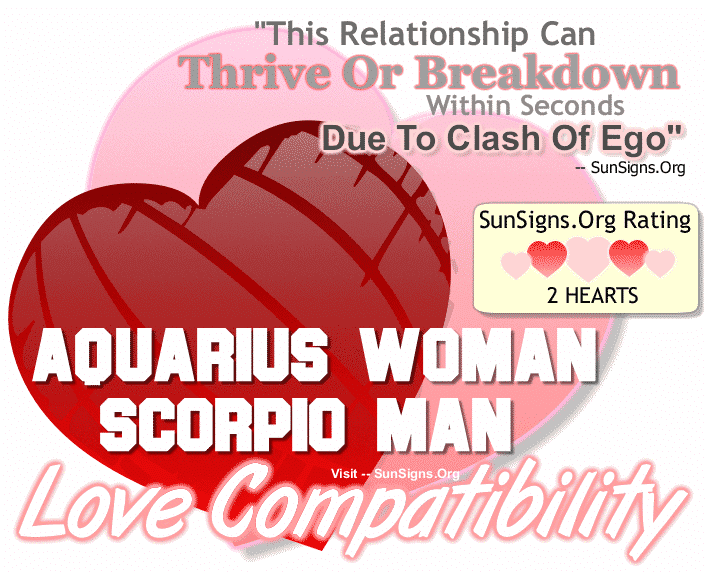 Aquarius Woman Scorpio Man Love Compatibility