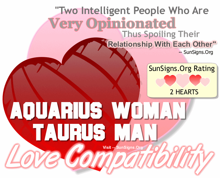 Aquarius Woman Taurus Man Love Compatibility