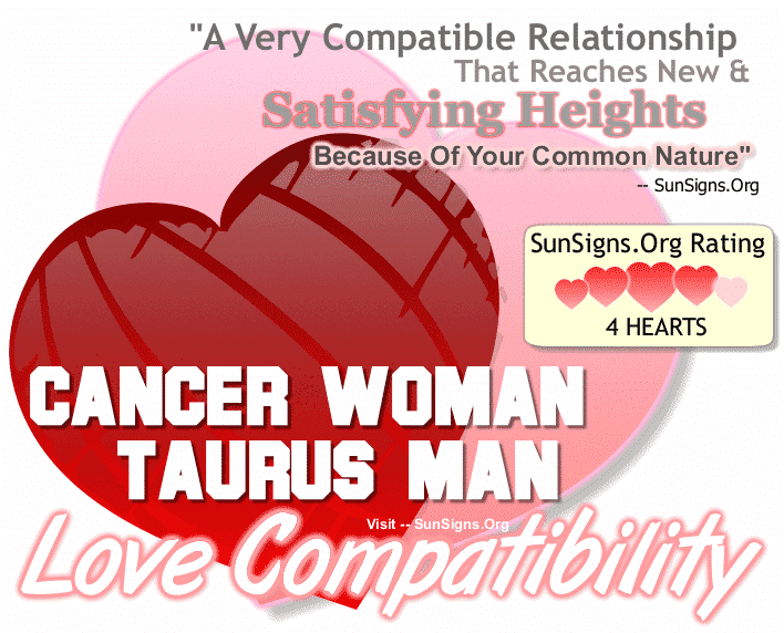 Cancer Woman Taurus Man Love Compatibility