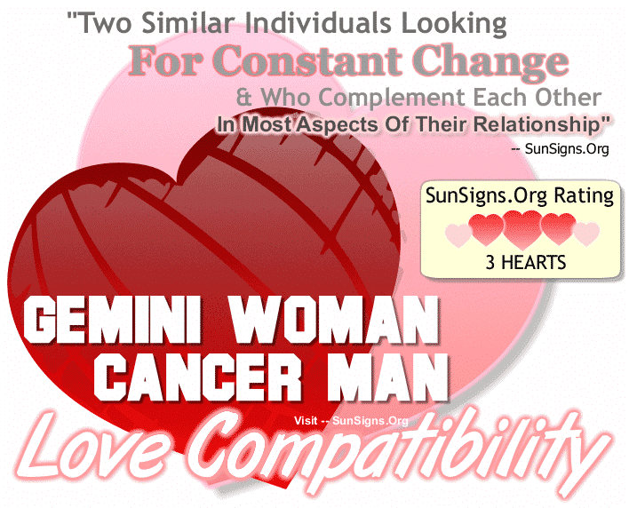Gemini Woman Cancer Man Love Compatibility