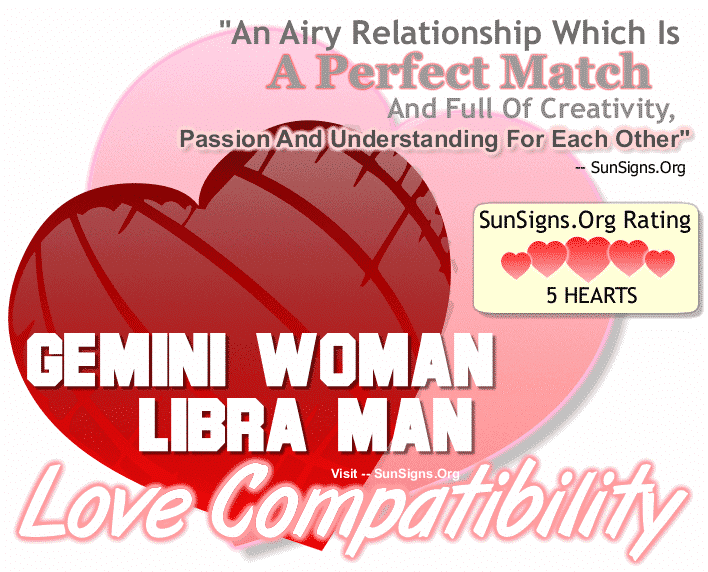 Gemini Woman Libra Man Love Compatibility