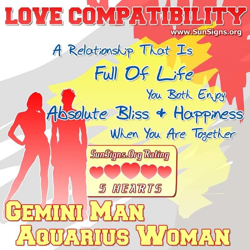 gemini man aquarius woman love compatibility
