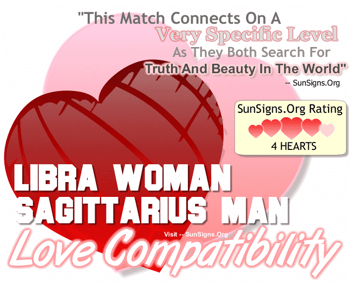 libra Woman and Sagittarius Man Love Compatibility