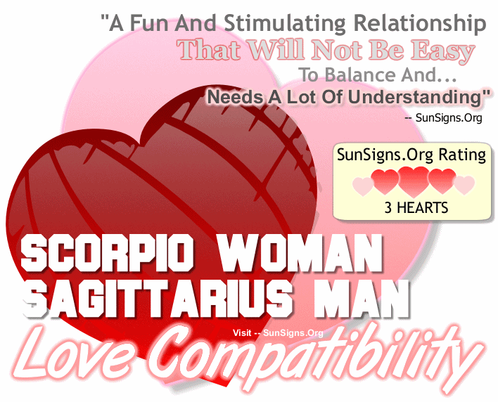 Scorpio Woman Sagittarius Man Love Compatibility