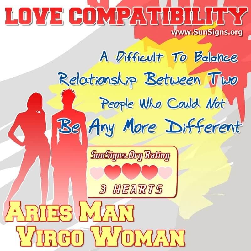 Aries Man Virgo Woman Love Compatibility