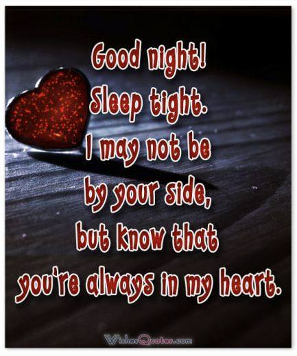 Good Night Messages for Her Image. Know that you’re always in my heart